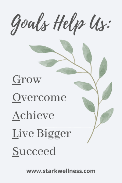 Goals Help Us Grow, Overcome, Achieve, Live Bigger, Succeed