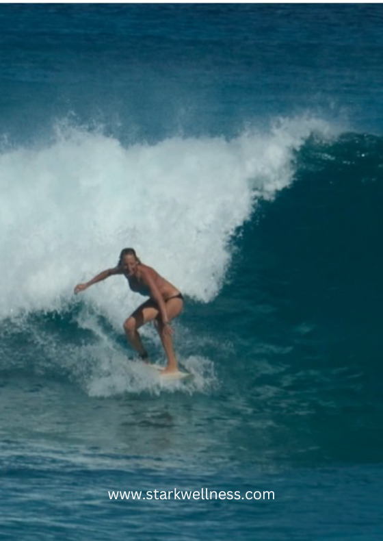 Catching an overhead wave in Eleuthera, Bahamas - Jennifer Stark, Life, ,Love & Wellness Coach --www.starkwellness.com