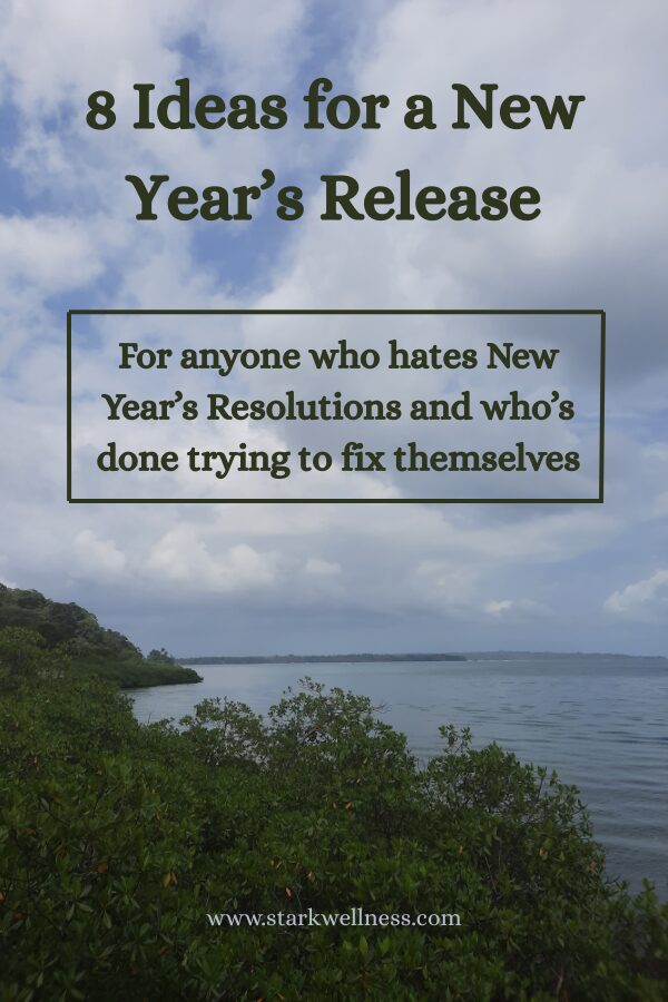 Post title on beautiful bay view background: 8 Ideas for a New Year's Release